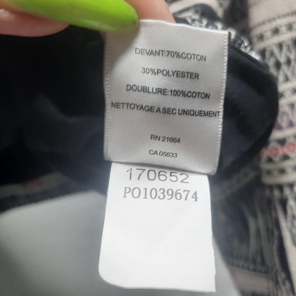 Foxcroft Moto style Off White Red Black zip front jacket PL - Picture 4 of 4